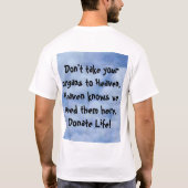 臓器提供 Tシャツ (裏面)