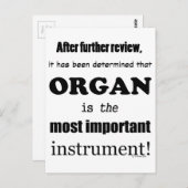 臓器最重要楽器 ポストカード (正面/裏面)