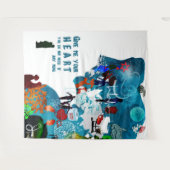 臓器移植を奨励するポスター タペストリー (正面(横))