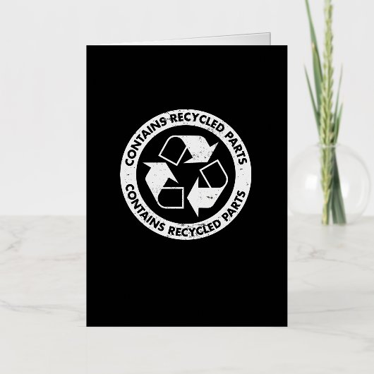 臓器移植患者Iがリサイクルを含む 箔グリーティングカード (正面)