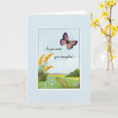 臓器移植支援バタフライの待機 カード (黄色い花)