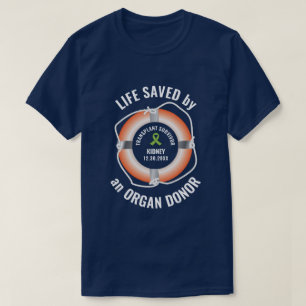 臓器移植 臓器提供者 海のカスタムデザイン Tシャツ