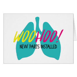 臓器肺 |新しいパーツがインストールされたグリーティングカード