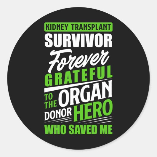 臓器腎臓移植者 ラウンドシール (正面)