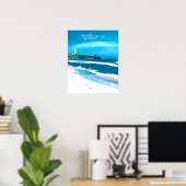 臥龍ビーチライトハウスNSW ポスター (ホームオフィス)