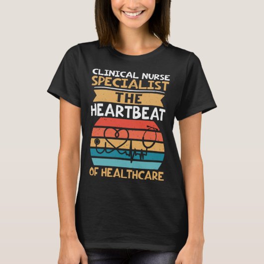 臨床ナーススペシャリスト健康の鼓動 Tシャツ (正面)
