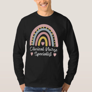 臨床ナーススペシャリストCns Boho Rainbow Cute Co Tシャツ