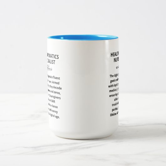 臨床ナース医療情報学ナース専門家 ツートーンマグカップ (中央)