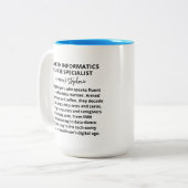 臨床ナース医療情報学ナース専門家 ツートーンマグカップ (正面左)