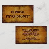 臨床心理学者アンティーク名刺 名刺 (正面/裏面)