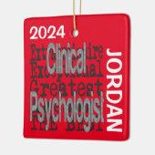 臨床心理学者カスタム異常 セラミックオーナメント (左)