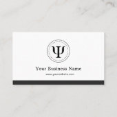 臨床心理学者 – 心理学Psiシンボル 名刺 (裏面)