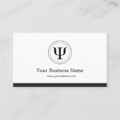 臨床心理学者 – 心理学Psiシンボル 名刺 (裏面)