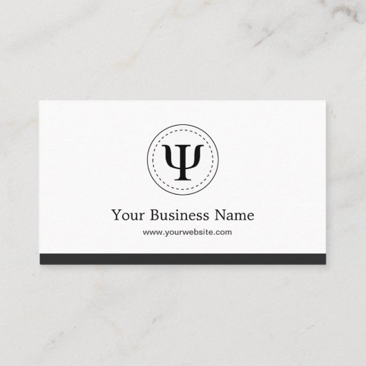 臨床心理学者 – 心理学Psiシンボル 名刺 (裏面)