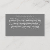 臨床心理療法サービスビジネスカード 名刺 (裏面)