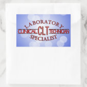 臨床検査専門技術者 長方形シール (バッグ)