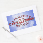 臨床検査専門技術者 長方形シール (封筒)