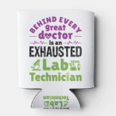 臨床検査技師が疲れ果てている 缶クーラー (裏面)