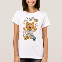臨床検査技師の猫がたくさんの検査を実行中 Tシャツ