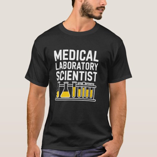 臨床検査技師、検査技師ラボW Tシャツ (正面)
