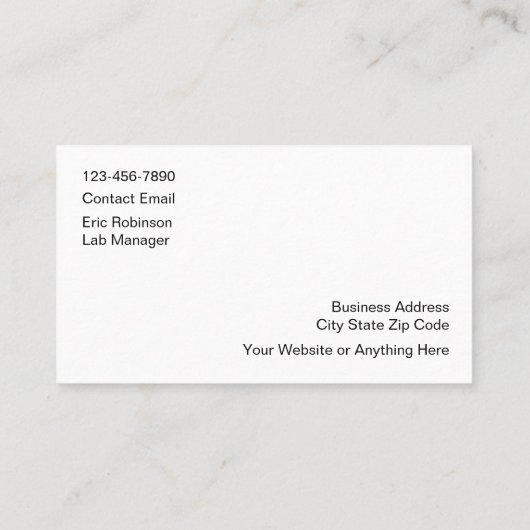 臨床検査施設 名刺 (裏面)