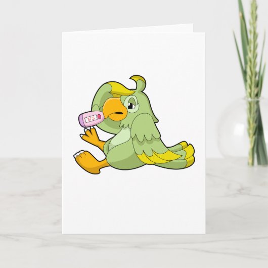 臨床用体温計を持つパラワット カード (正面)