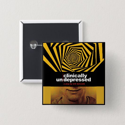 臨床的に押し下げられていないボタン 缶バッジ (正面&裏面)