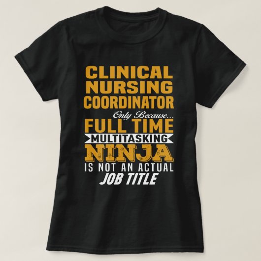臨床看護調整官 Tシャツ (デザイン正面)
