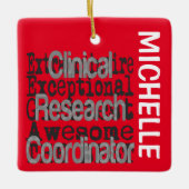 臨床研究コーディネーター超並立症 セラミックオーナメント (正面)
