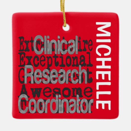 臨床研究コーディネーター超並立症 セラミックオーナメント (正面)