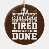 臨床研究ナースアパレル素晴らしかわいい セラミックオーナメント (裏面)