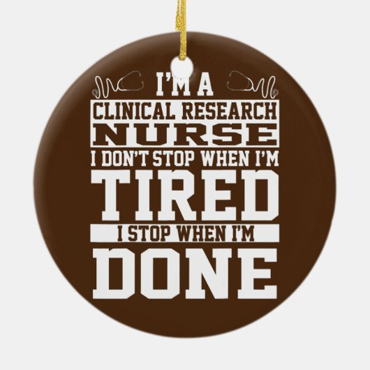 臨床研究ナースアパレル素晴らしかわいい セラミックオーナメント (裏面)