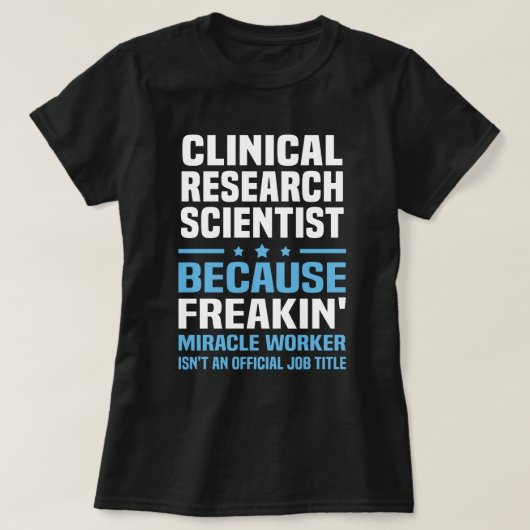 臨床研究科学者 Tシャツ (デザイン正面)