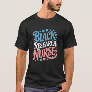 臨床研究部看護 ブラック研究 Tシャツ