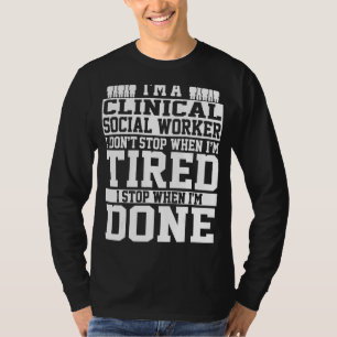 臨床社会労働者アパレルユニーク労働者De Tシャツ
