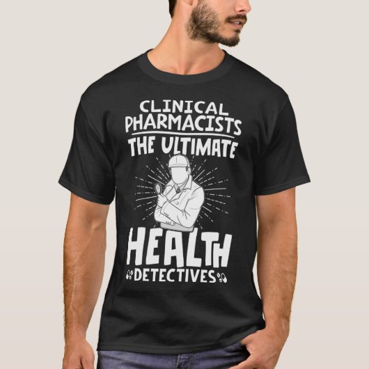 臨床薬剤師究極の健康探偵 Tシャツ (正面)