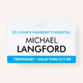 臨時従業員名バッジ|カスタム文字色 バッジ (正面)