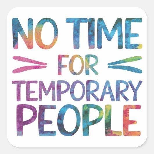 臨時雇い者の時間なし スクエアシール (正面)