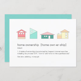 自おもしろい宅所有権の定義引っ越し祝いパーティーパーティー 招待状