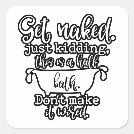 自おもしろい宅装飾用浴室デザイン スクエアシール (正面)