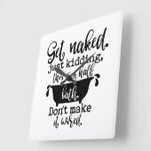 自おもしろい宅装飾用浴室デザイン スクエア壁時計 (傾斜)