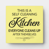 自おもしろい自洗浄キッチンワードアート フォトプラーク (正面)
