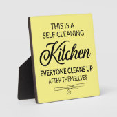 自おもしろい自洗浄キッチンワードアート フォトプラーク (正面)