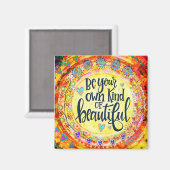 自かわいらしカラフル分の美しいインスピレーション マグネット (正面/裏面)