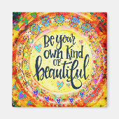 自かわいらしカラフル分の美しいインスピレーション マグネット (正面)