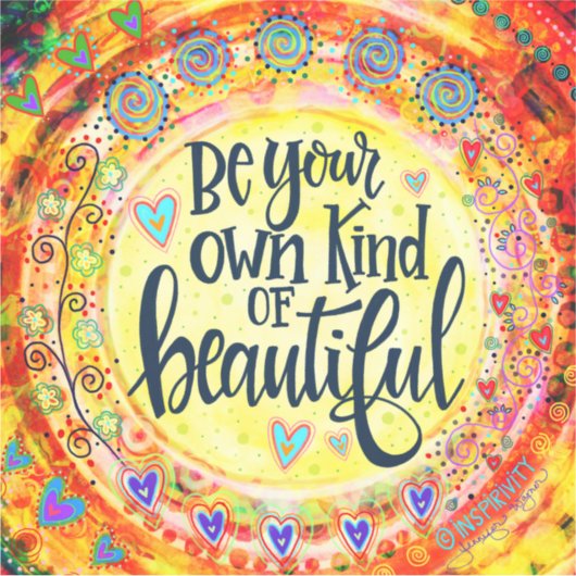 自かわいらし分の美しいインスパイアインスピレーション シール (正面)