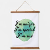 自やる気を起こさせる愛感動的引用文 吊り下げ型タペストリー (正面)