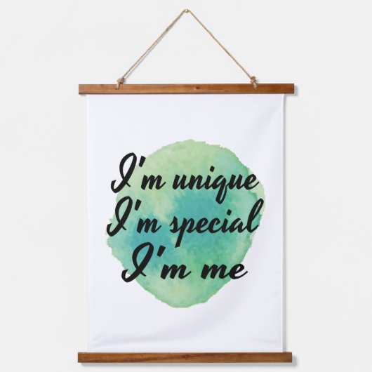 自やる気を起こさせる愛感動的引用文 吊り下げ型タペストリー (正面)