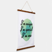 自やる気を起こさせる愛感動的引用文 吊り下げ型タペストリー (傾斜あり)