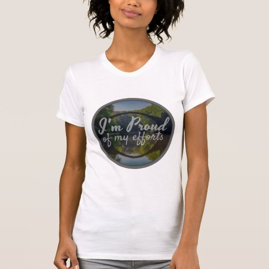 自やる気を起こさせる感動的愛のことわざ Tシャツ (正面)